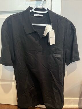 Givenchy Black Short-Sleeve Polo with Chest Pocket